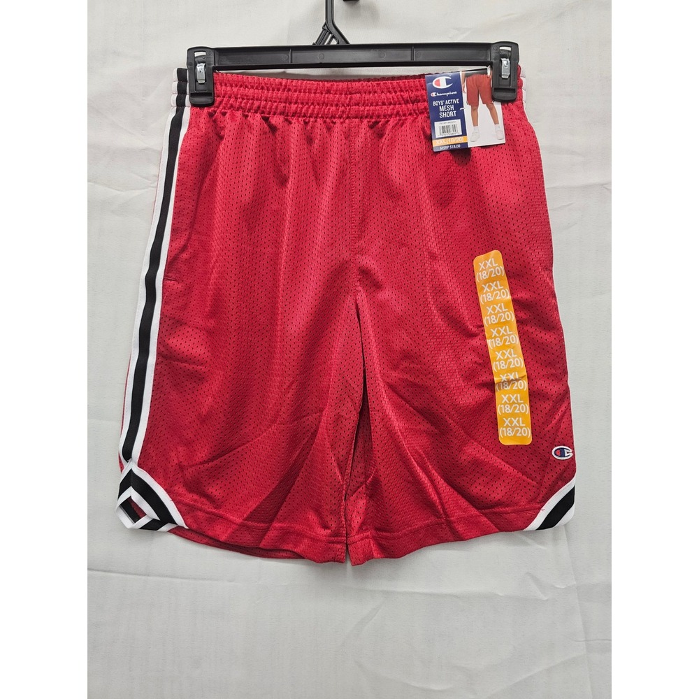 Champion‎ Boys Active Mesh Shorts Lychee Red XXL 18 20 C915SH0608 NWT